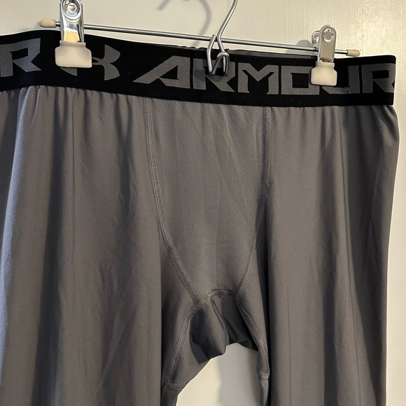 Like new under armour compression men tights XXL leggings black gray heat gear - Picture 2 of 13